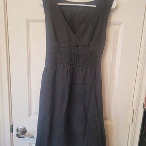 CP Shades vintage black linen dress size S